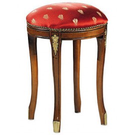 ROUND MASSIVHOLZ HOLZ STOOL STUHL POUFF GEPOLSTERT