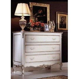 GLAUBE Nachtstuhl ‚LAQUERED ANTIQUE SILVER LEAF