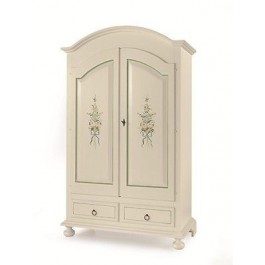 SCHRANK 2 TÜR 2 FACH GEMALTEN GLOSS WEISS