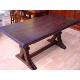 RECTANGULAR EXTENDING SOLID WALNUT POOR ART