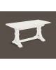 TAVOLO LEGNO 180 X 85ALLUNGABILE LACCATO BIANCO - AVORIO ANTICATO