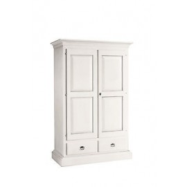 ARMADIO 2 ANTE LEGNO LACCATO BIANCO COUNTRY PROVENZALE