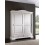 CABINET 2 SLIDING DOORS SOLID WOOD GLOSS WHITE X BEDROOM